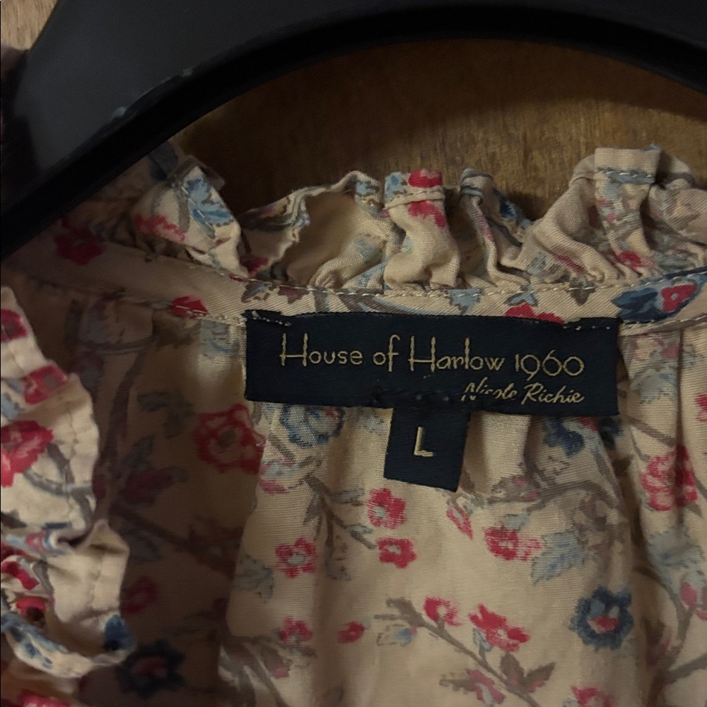 House of Harlow 1960 Floral Cotton Blouse - Picture 2 of 5